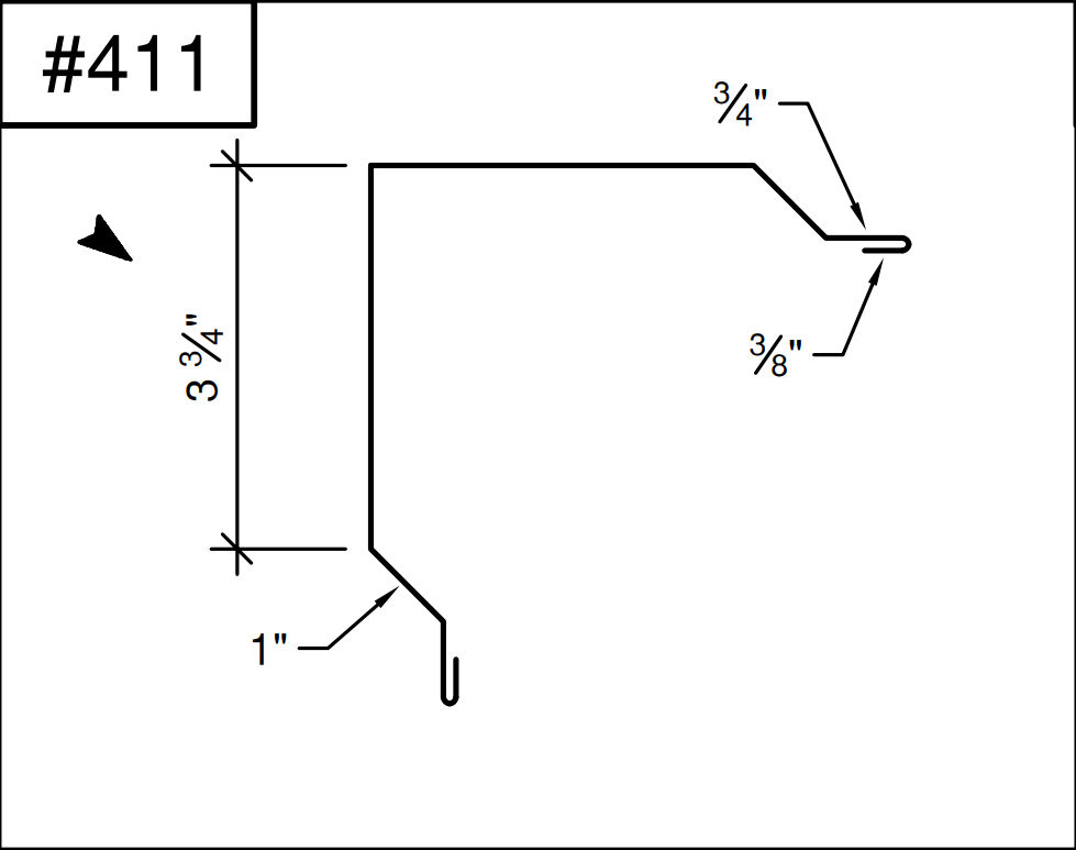 Ideal Mini-Corner Black 10' #411 Rake Edge at S.W. Collins Co. | Metal ...