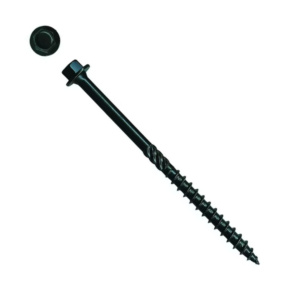 Big Timber #14 x 8 in. BL Timber & Landscape Hex Drive Screw Black (1 ...