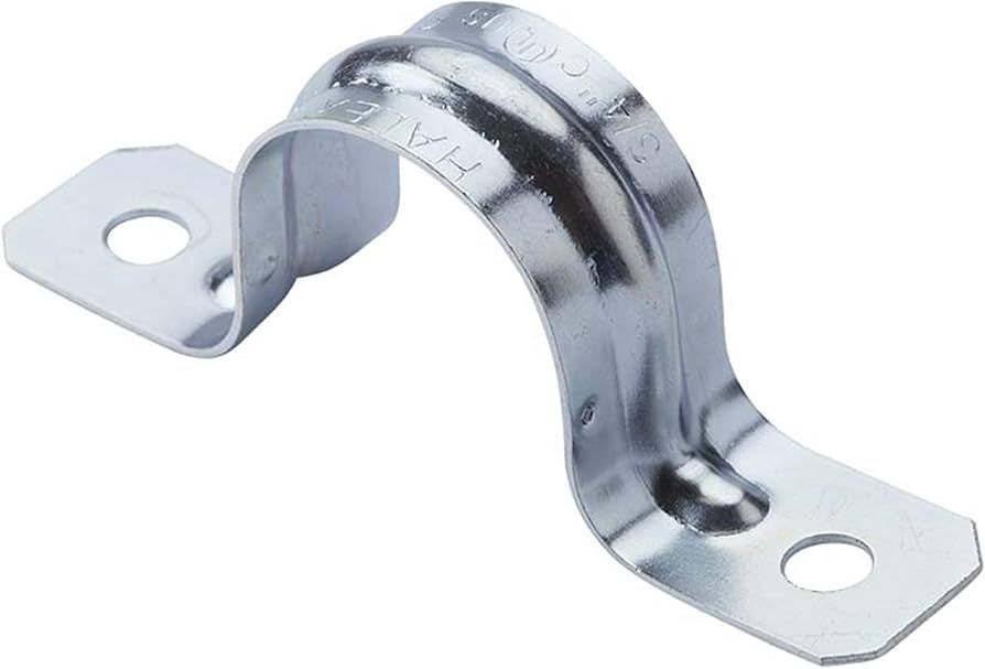 Halex 26125 2-Hole Rigid Conduit Strap Galvanized 1-1/2-in 2pk at ...