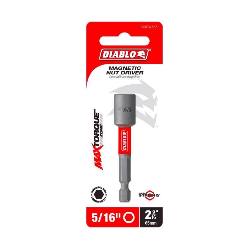 Diablo 5/16 in. X 2-9/16 in. L Black Oxide Magnetic Nut Setter 1