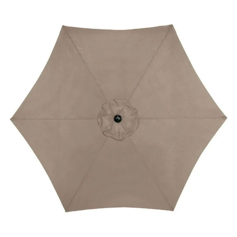 9ft patio umbrella in taupe Living Accents 9 ft. Tiltable Taupe Market Umbrella