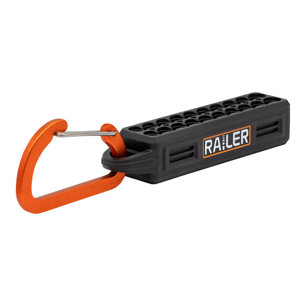 Railer Black 20 Hole Mega Bitrail with Carabiner at Discount Builders ...