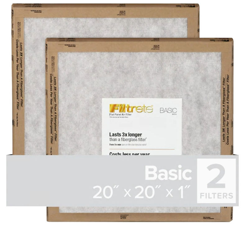 Filtrete- Basic Air Filter- 20x20x1" 2 Pack at Dufrene Building ...