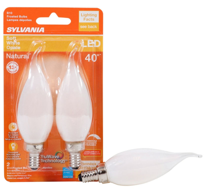 Natural LED Light Bulb- Decorative - Flame Tip - 4.5 W - 2 Pack at ...