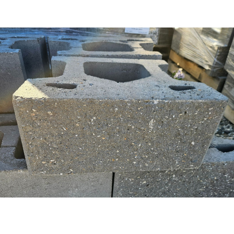 Compac III Wall Block - Straight Face - Charcoal - 8