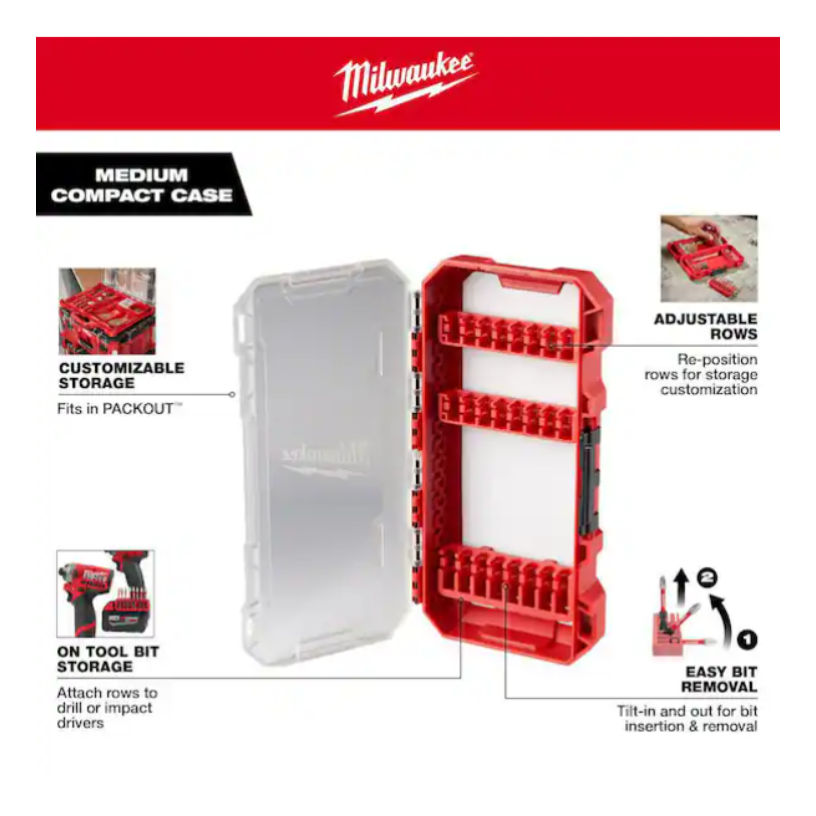 Milwaukee Shockwave Impact Duty Red Helix Titanium Drill Bit Set (15 pc ...