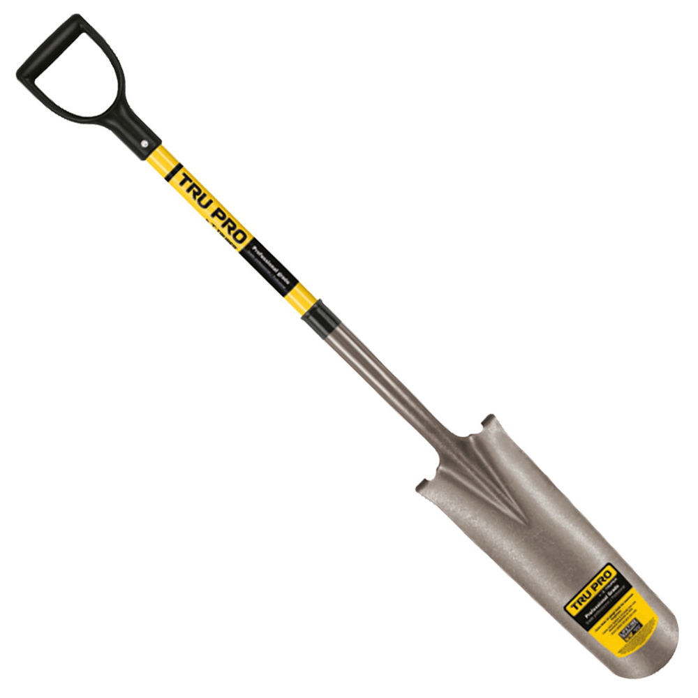 Tru Pro 29 in. Fiberglass D Handle 16 in. Drain Spade at Discount ...
