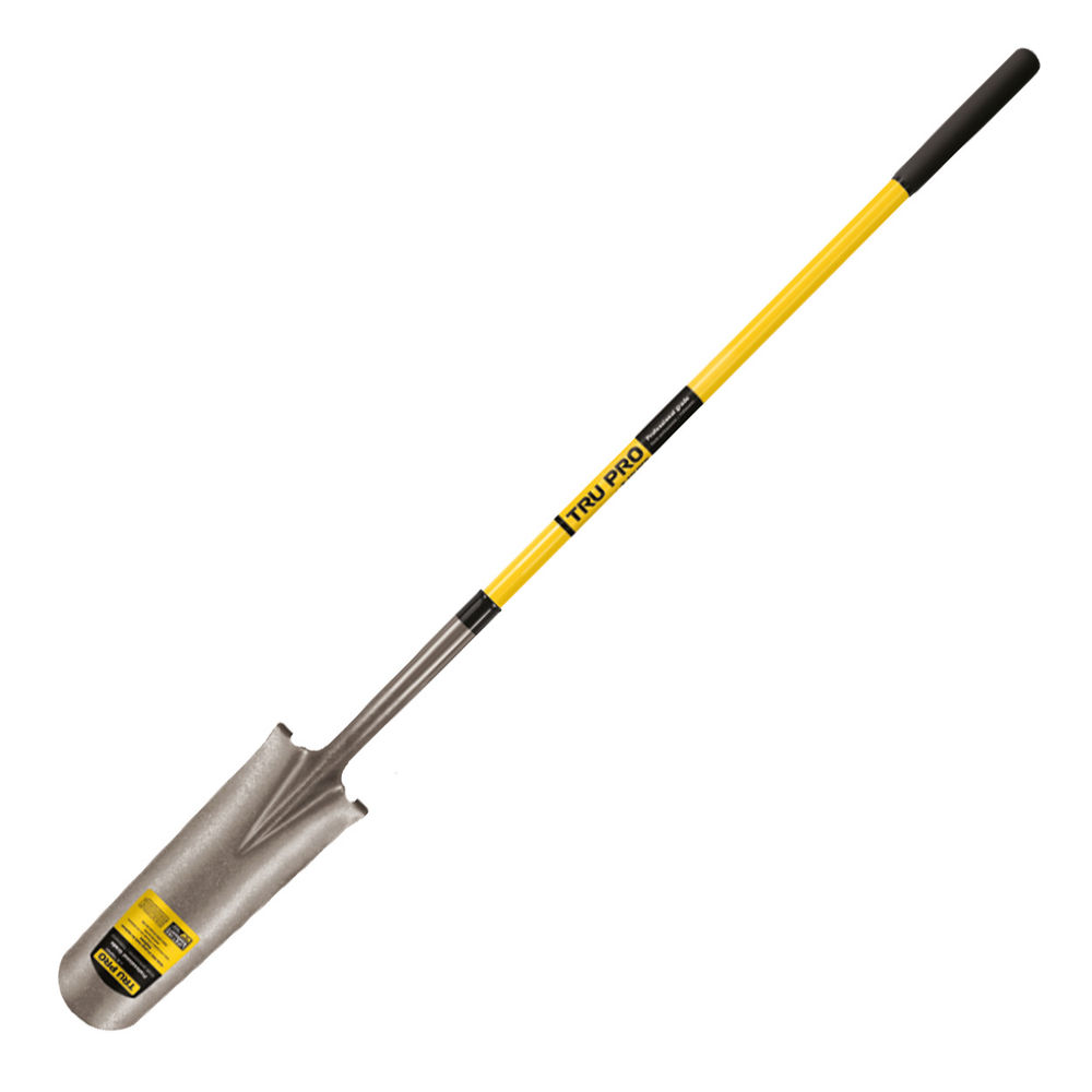 Tru Pro 48 in. Fiberglass Long Handle 16 in. Drain Spade with 9 in ...