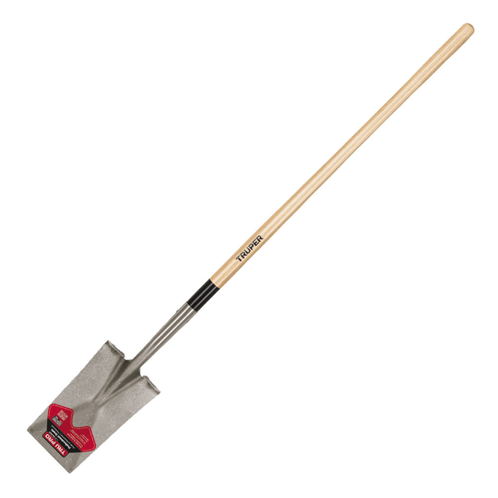 Tru Pro 48 in. Wood Long Handle Garden Spade at Discount Builders ...