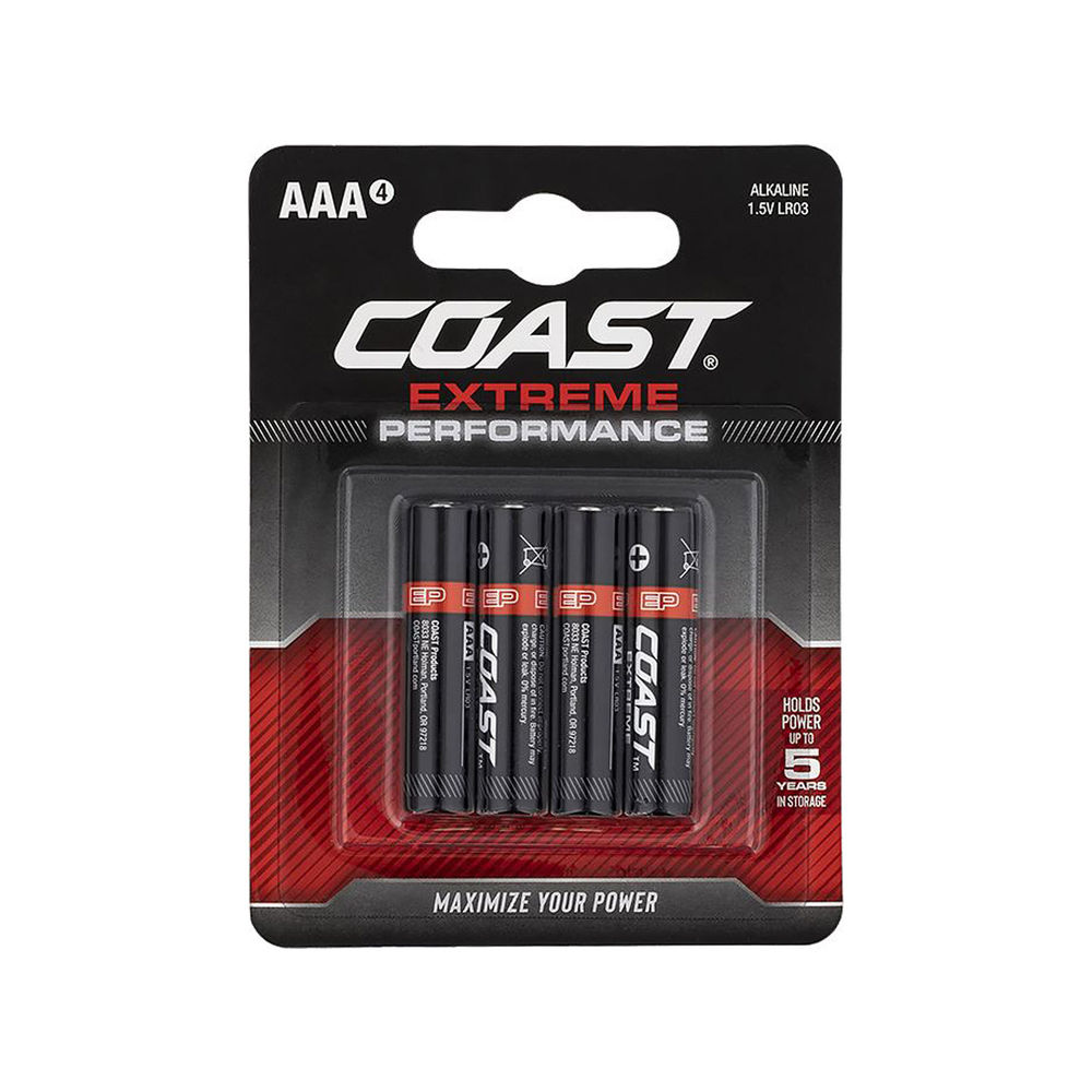 Coast Extreme Performance AAA Alkaline Battery 4 Pack at Discount