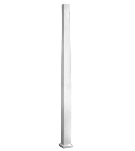 White PermaPost Chamfered Lamp Post 6