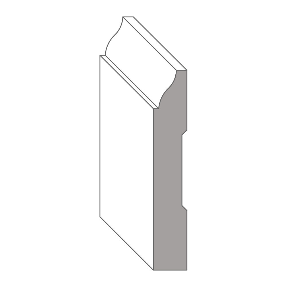 Wm623 9/16 x 3 1/4 PFJ Colonial O/G Base 16Ft at S & L Lumber | Primed ...