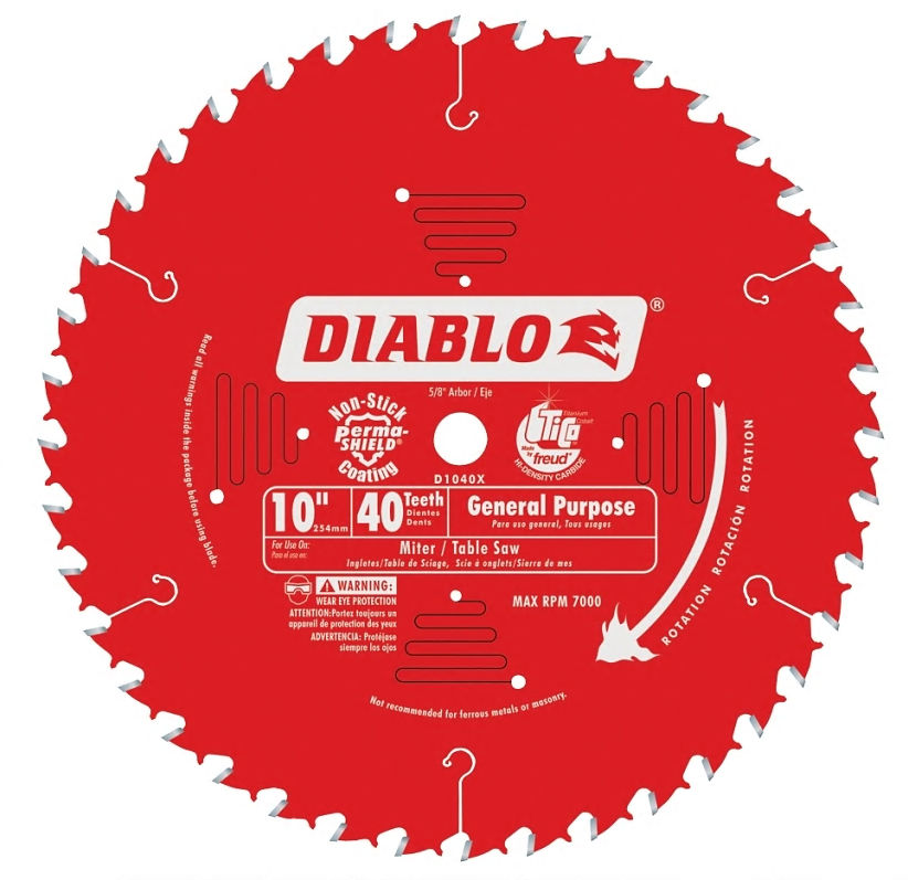 10 x 40 x 5/8 Circular Saw Blade at Dufrene Building Materials ...