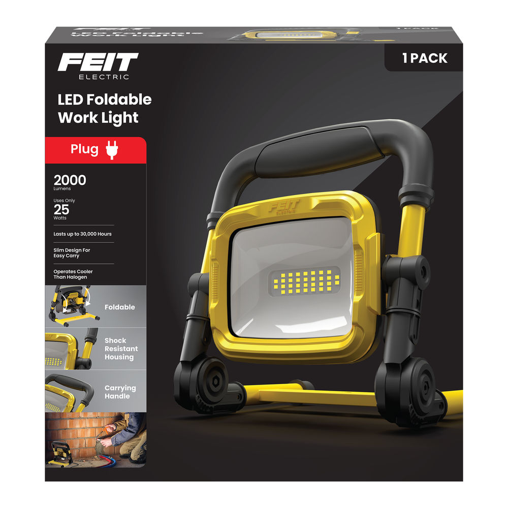 Feit Foldable Corded 2000 Lumen LED Work Light at Discount