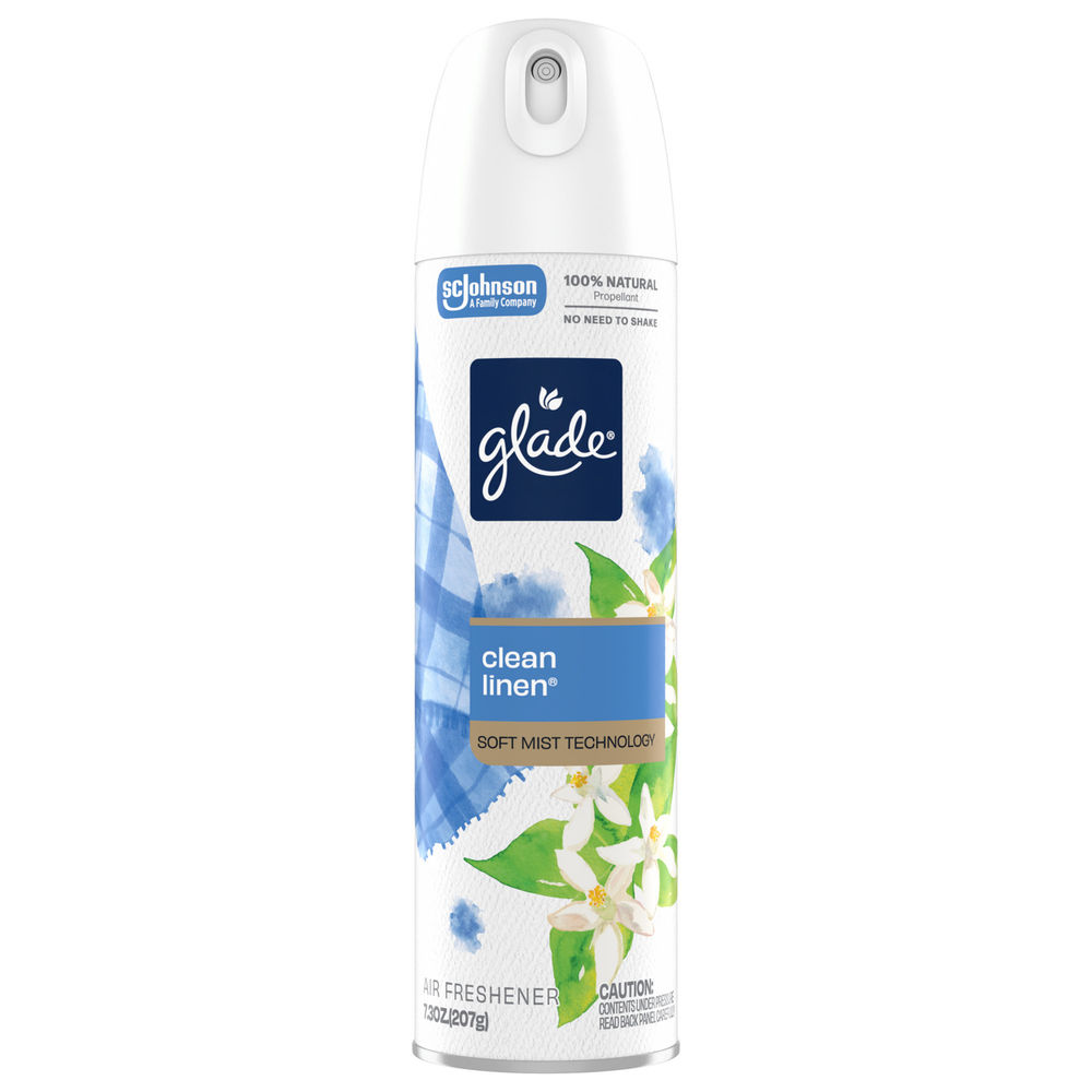 Glade Air Freshener Clean Linen Scent 7.3 oz Aerosol