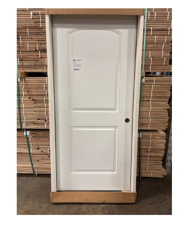 Exterior Smooth Fiberglass Door, 3/0x6/8, 20 Min Fire Rated, 2 Panel ...