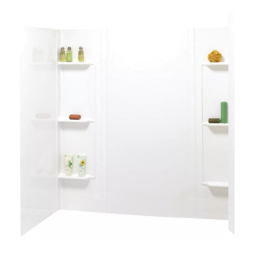 Maax Tempest 61 in. x 30 in. x 59 in. 5-Piece Glue Up Bathtub Wall