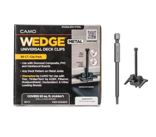 Camo Wedge Clip 50 SF/Box - 410SS 90ct at GR Mitchell, Inc | Camo ...