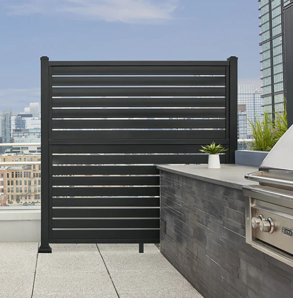 Timbertech Impression Privacy Black 6' Modern Top Rail at GR Mitchell ...