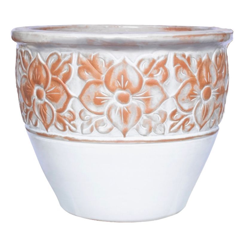 Michael Carr 17.3 in. Dogwood Planter Scrape White at Moscow & Pullman ...