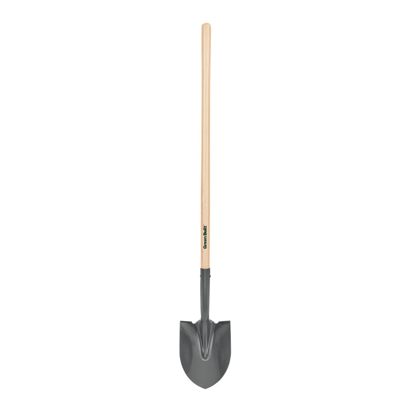 Truper Green Built Round Point Shovel Utility Grade with Wood Handle at ...