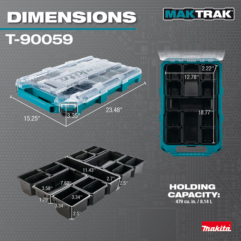 MAKTRAK Low Profile Medium Organizer at S.W. Collins Co. | Makita