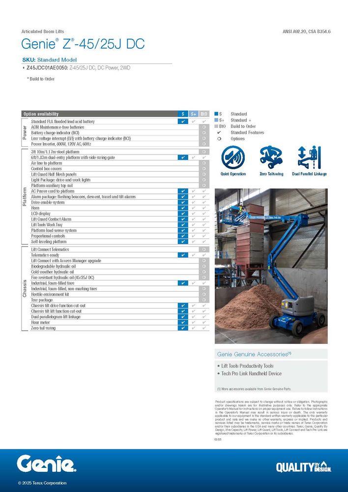 Genie Z-45/25J Boom Lift Rental - 4-Hour at Doug Ashy Building ...