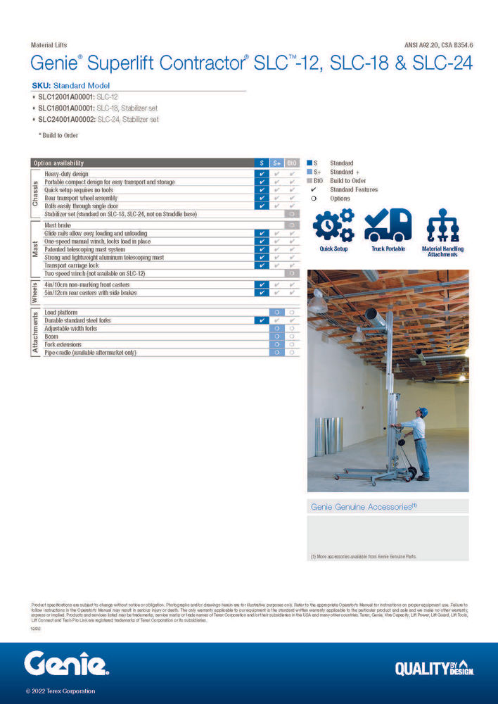 12' Genie SLC-12 Material Lift Rental - 4-Hour at Doug Ashy Building ...