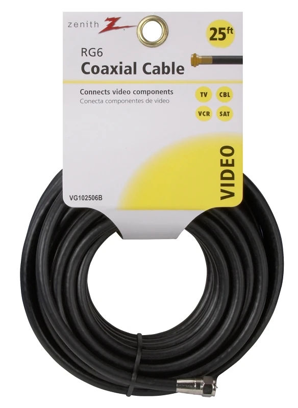 Coaxial Black Cable 25 ft. at Discount Builders Supply & Hardware