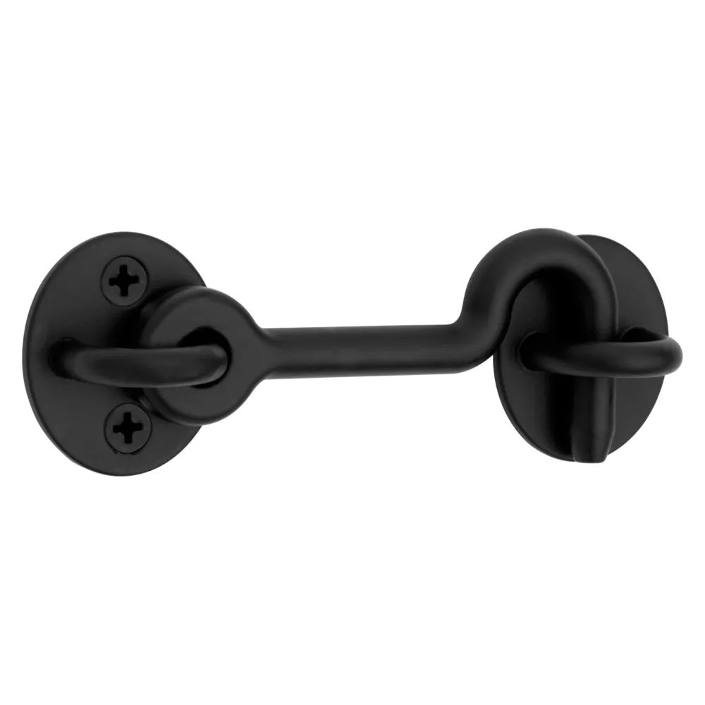 National Hardware 4 in. Privacy Hook Matte Black at Discount