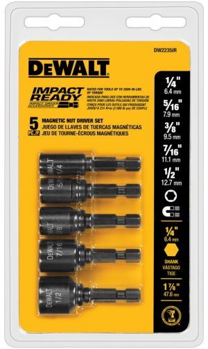 Walnuts4点セット DeWALT Impact Ready Magnetic Nut Driver Set 5 Piece at Discount