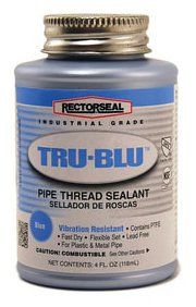 Rectorseal 31431 Tru-Blu Pipe Thread Sealant – Pint Brush Top, Blue