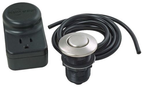 Interrupteur à Air InSinkErator STC-SN - Bouton Poussoir Nickel Satiné Pour Broyeur D'évier, Neuf