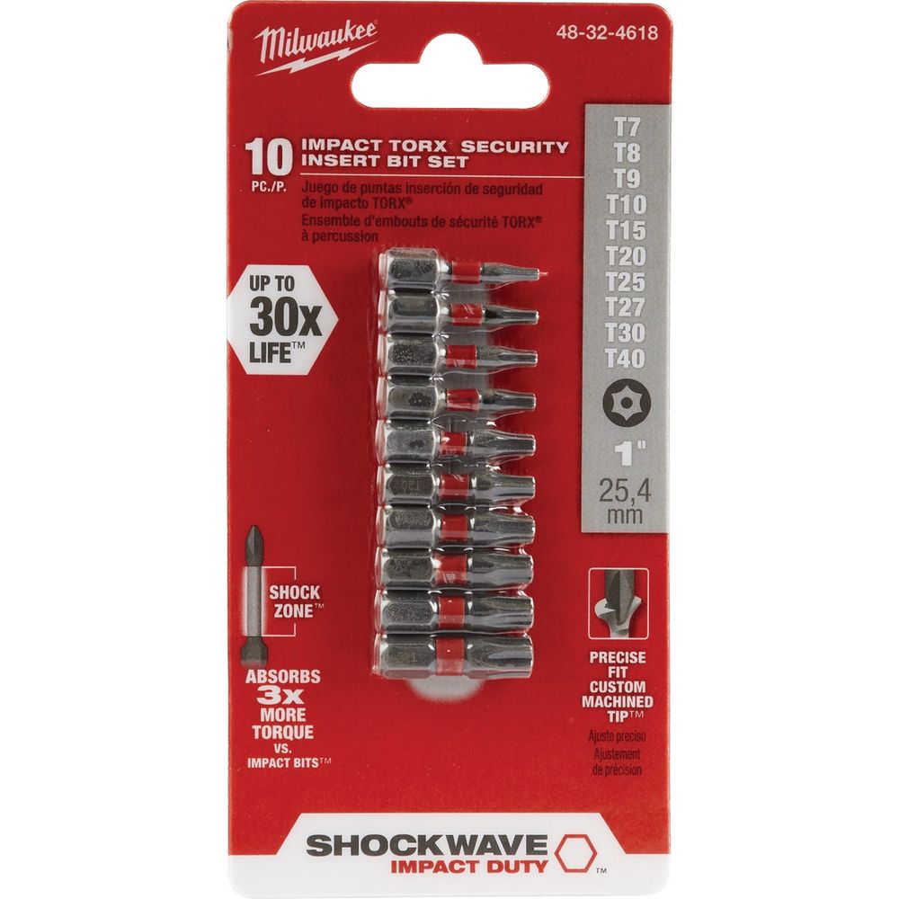 Milwaukee SHOCKWAVE Torx Security Insert Impact Screwdriver Bit