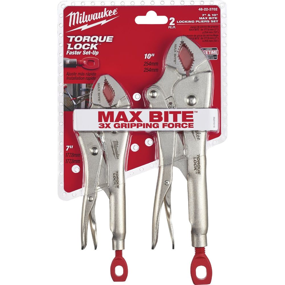 Milwaukee Maxbite Torque Lock Locking Pliers Set (2-Piece) at