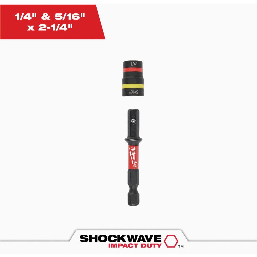 Milwaukee SHOCKWAVE QUIK-CLEAR 2-in-1 1/4 In. & 5/16 In. x 2-1/4