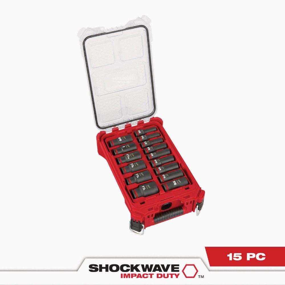 Milwaukee SHOCKWAVE Standard 1/2 In. Drive 6-Point Deep Impact