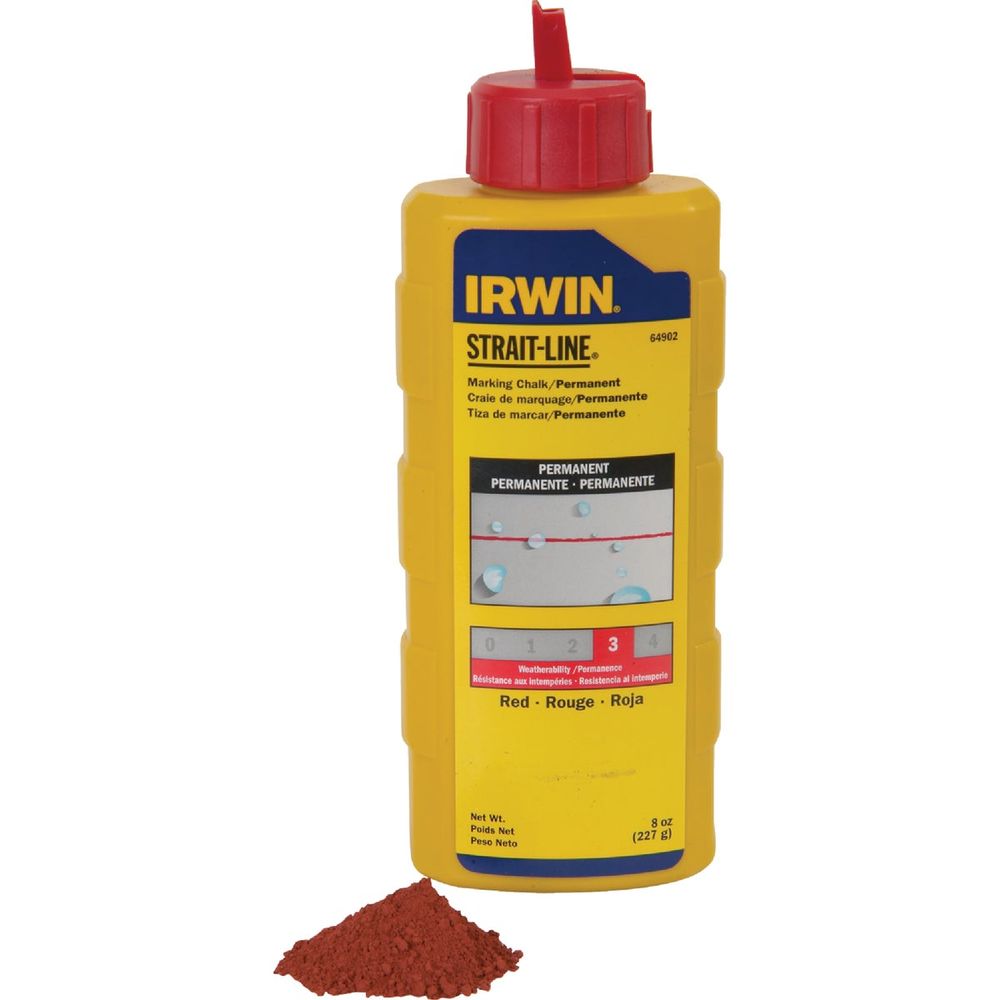 STRAIT-LINE 8 Oz. Red Permanent Chalk Line Chalk at S.W. Collins Co ...