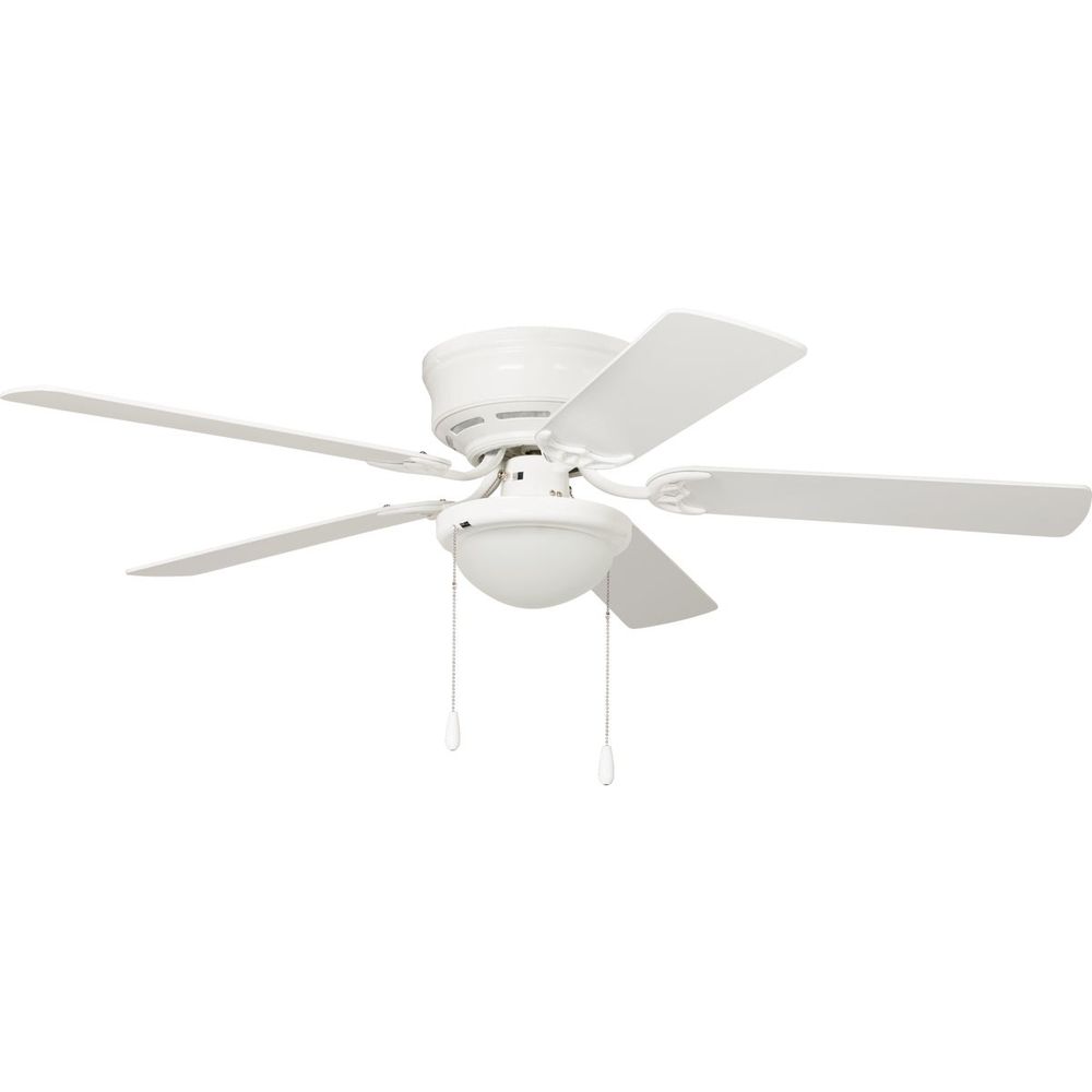 Home Impressions 52 In. White Ceiling Fan with Light Kit at
