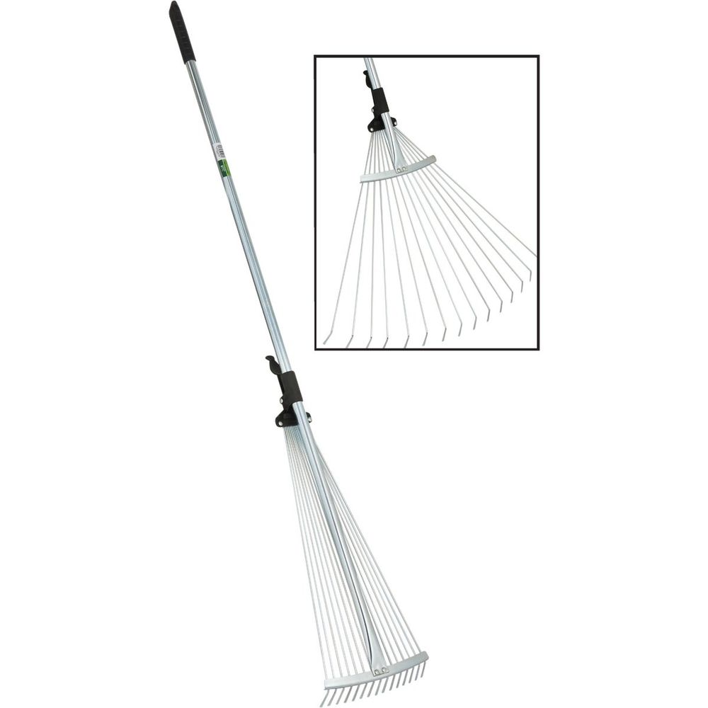 Colorado Rake 25 In. Adjustable Steel Leaf Rake with 48 In. Steel Handle (15-Tine) at ...