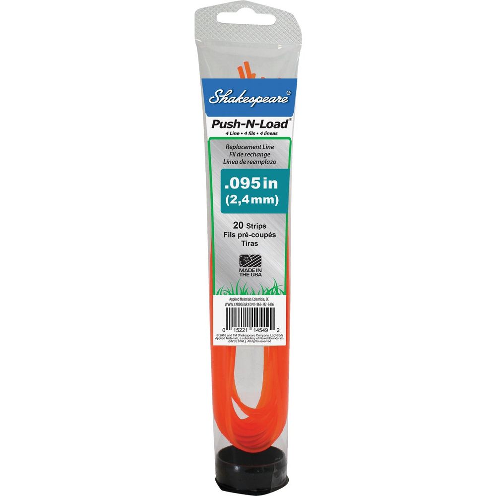Push-N-Load 0.095 In. Dia. x 12 In. L. Pre-Cut Trimmer Line (20-Piece ...