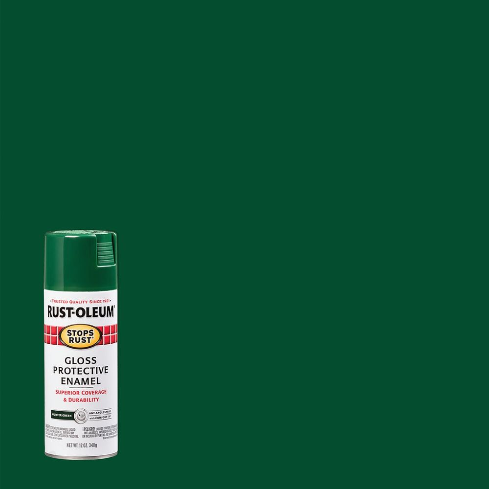 Rust-Oleum Stops Rust Hunter Green Gloss 12 Oz. Anti-Rust Spray