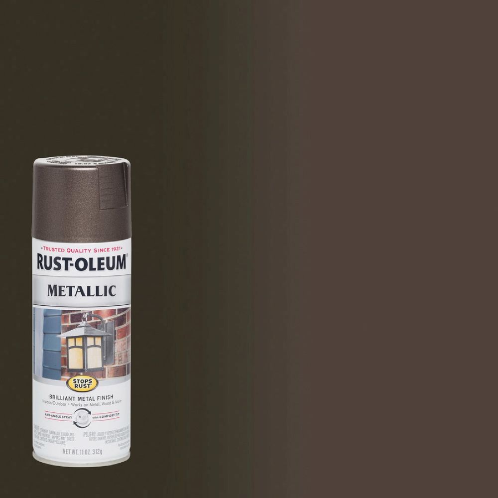 Matalic Rust Color Rust-Oleum Stops Rust 11 Oz. Metallic Satin Spray Paint, Dark Bronze at ...