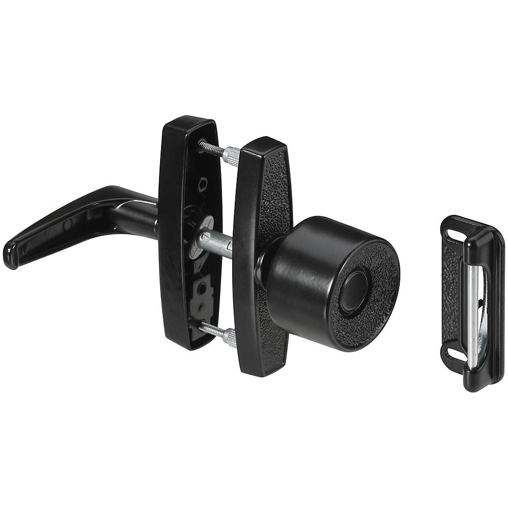 National Hardware V1307 Series N178-798 Knob Latch, Black, Zinc, 5