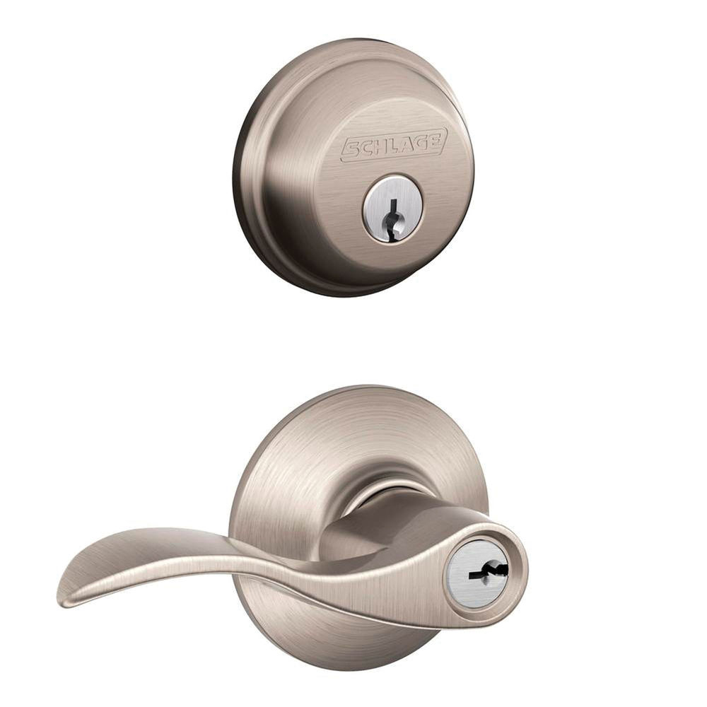 Schlage FB50NVACC619 Rosette Set, Mechanical Lock, Lever Handle