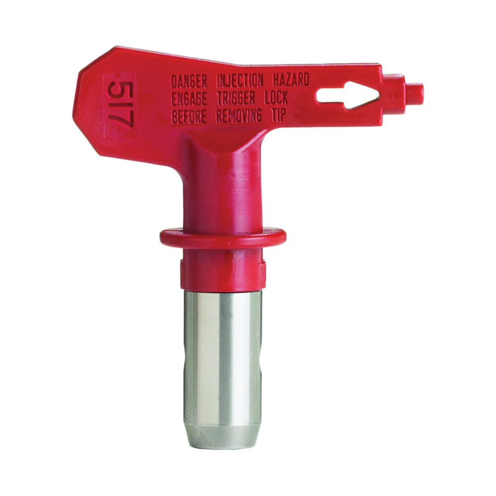 Titan 662-517 Paint Sprayer Tip, 10 to 12 in W Fan, Red, 0.017 in