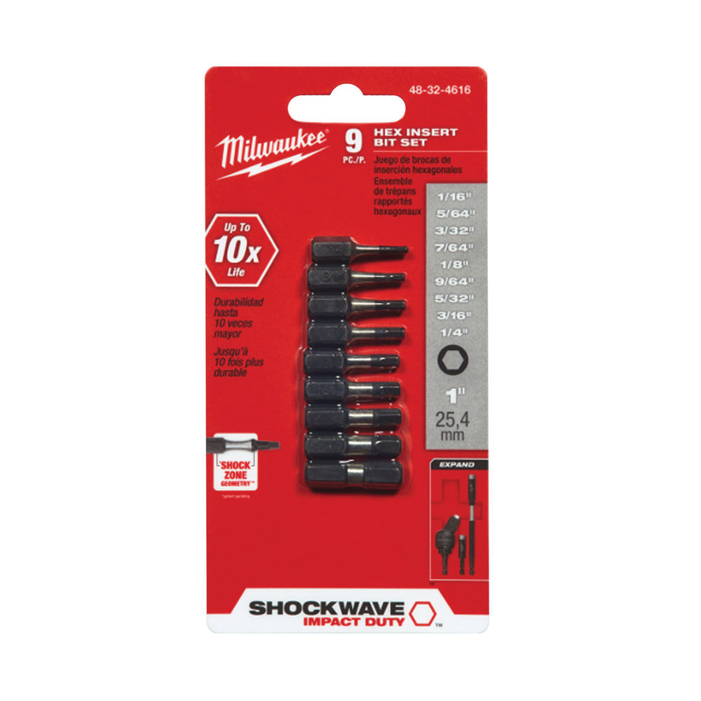 Milwaukee 48-32-4616 Insert Bit Set, 9-Piece, Steel at Norfolk