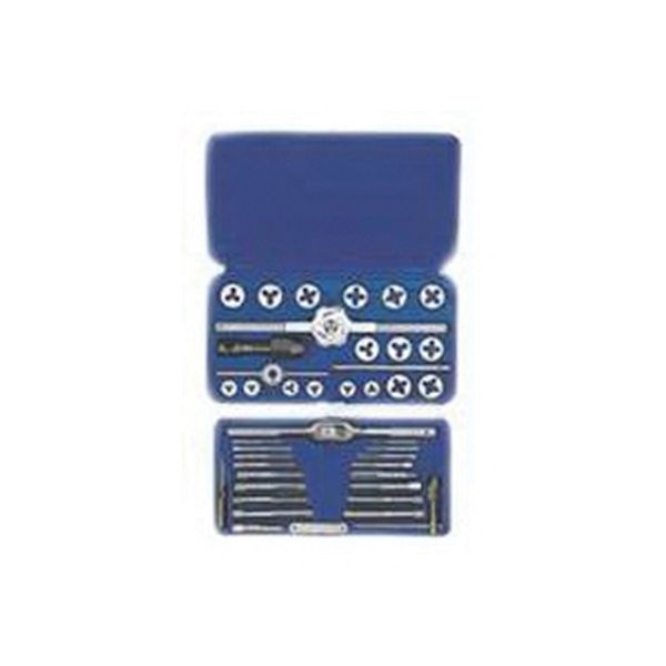 Irwin POWER-GRIP 24606 Tap and Die Set, 41-Piece, HCS, Metallic at