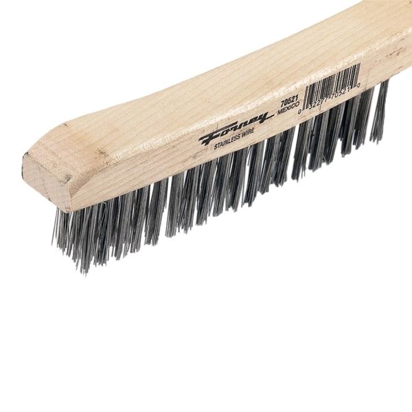 Forney 70521 Scratch Brush, 0.014 in L Trim, Stainless Steel