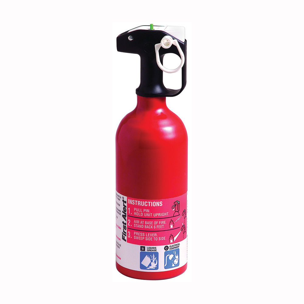 First Alert AUTO5 Fire Extinguisher, 1.4 lb, Sodium Bicarbonate at